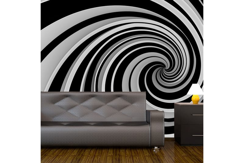 Fototapet Black And White Swirl 250x193 - Artgeist sp. z o. o. - Interiør - Tapet - Fototapeter