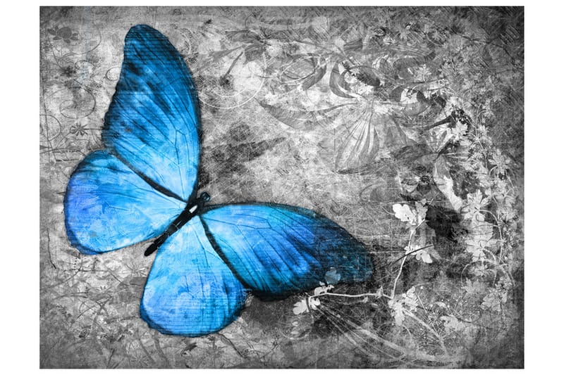 Fototapet Blue Butterfly 200x154 - Artgeist sp. z o. o. - Interiør - Tapet - Fototapeter