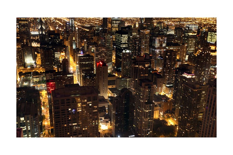 Fototapet City By Night Chicago Usa 450x270 - Artgeist sp. z o. o. - Interiør - Tapet - Fototapeter