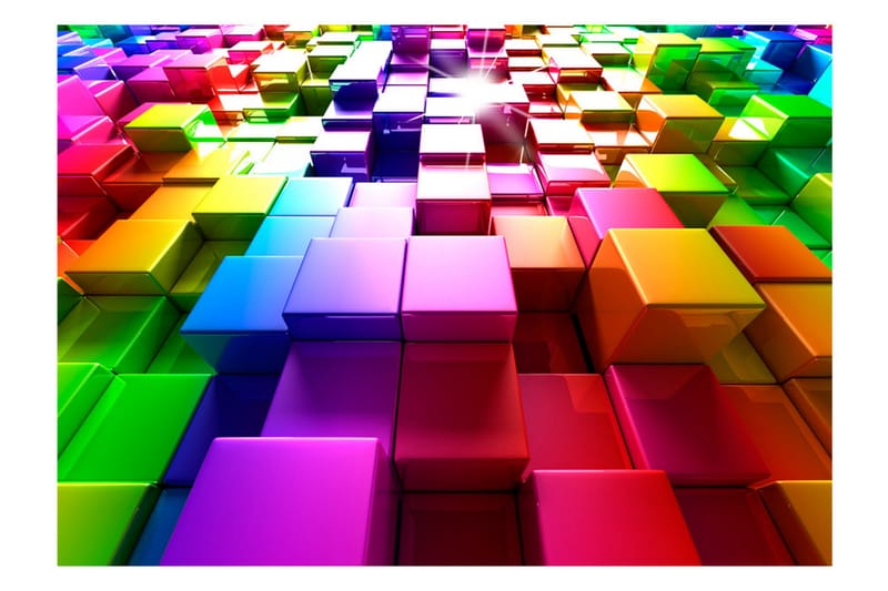 Fototapet Colored Cubes 400x280 - Artgeist sp. z o. o. - Interiør - Tapet - Fototapeter