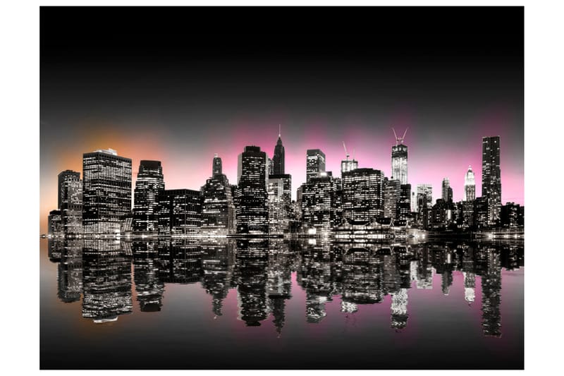 Fototapet Colorful Glow Over NYC 200x154 - Artgeist sp. z o. o. - Interiør - Tapet - Fototapeter