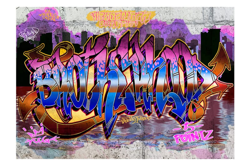 Fototapet Colorful Mural 300x210 - Artgeist sp. z o. o. - Interiør - Tapet - Fototapeter