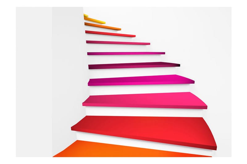 Fototapet Colorful Stairs 150x105 - Artgeist sp. z o. o. - Interiør - Tapet - Fototapeter