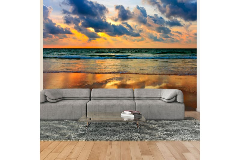 Fototapet Colorful Sunset Over the Sea 250x193 - Artgeist sp. z o. o. - Tapet stue - Fototapeter - Kjøkkentapeter - Tapet soverom