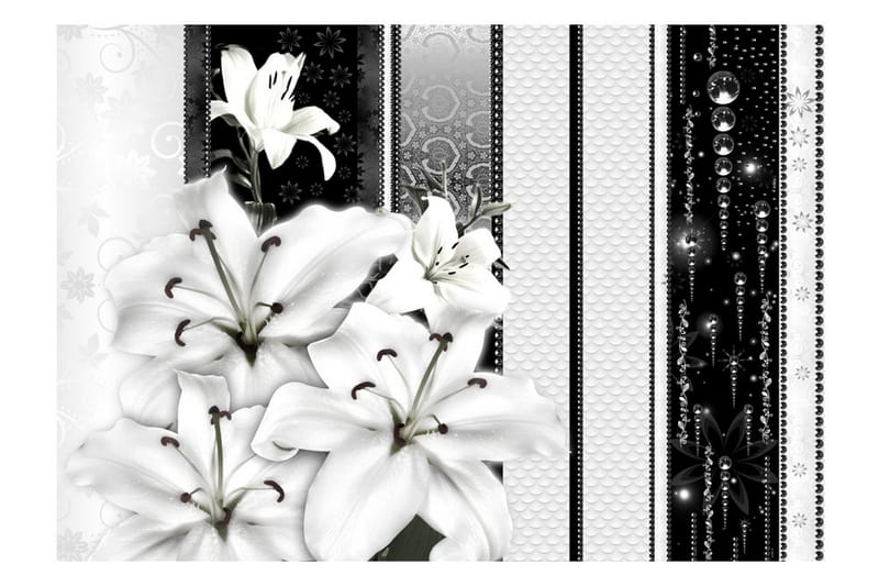 Fototapet Crying Lilies In White 350x245 - Artgeist sp. z o. o. - Interiør - Tapet - Fototapeter