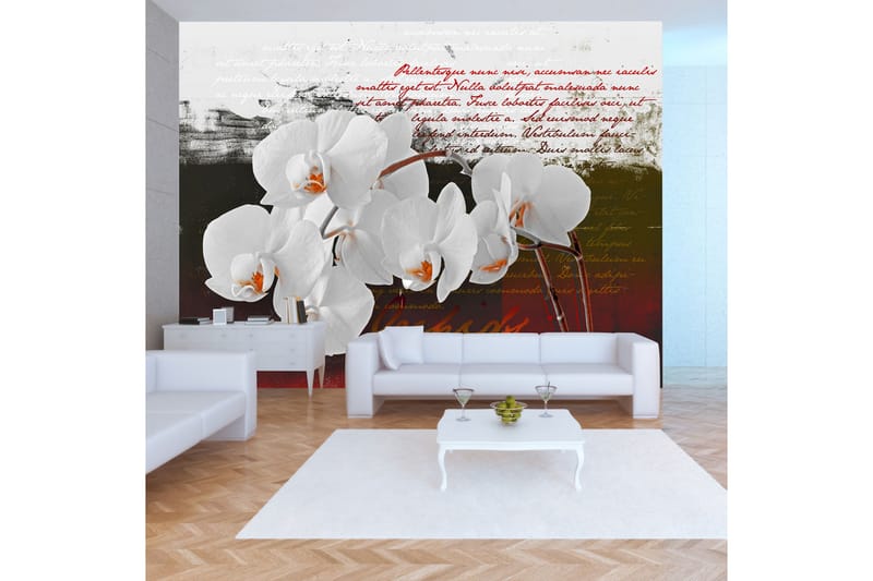 Fototapet Diary And Orchid 350x245 - Artgeist sp. z o. o. - Interiør - Tapet - Fototapeter