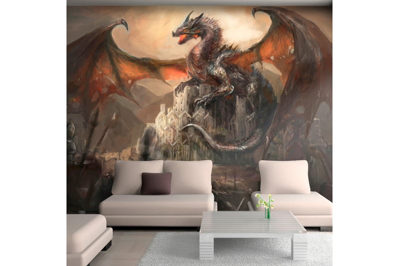 Fototapet Dragon Castle 250x175 - Finnes i flere størrelser - Interiør - Tapet - Fototapeter