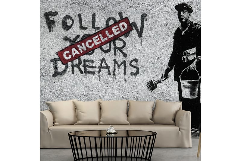 Fototapet Dreams Canceled Banksy 150x105 - Artgeist sp. z o. o. - Interiør - Tapet - Fototapeter