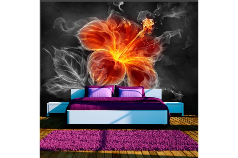 Fototapet Fiery Flower Inside The Smoke 300x210 - Artgeist sp. z o. o. - Interiør - Tapet - Fototapeter