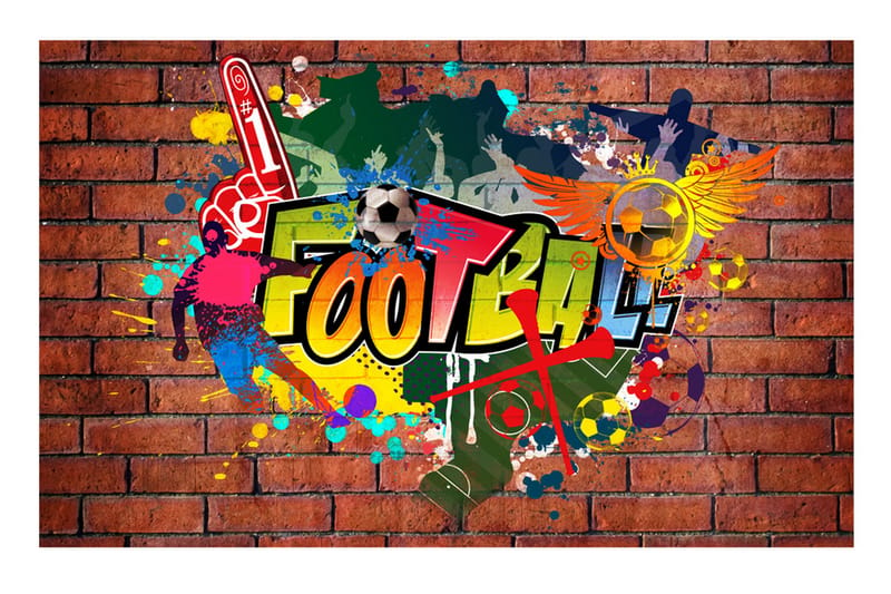 Fototapet Football fans! 100x70 - Artgeist sp. z o. o. - Interiør - Tapet - Fototapeter