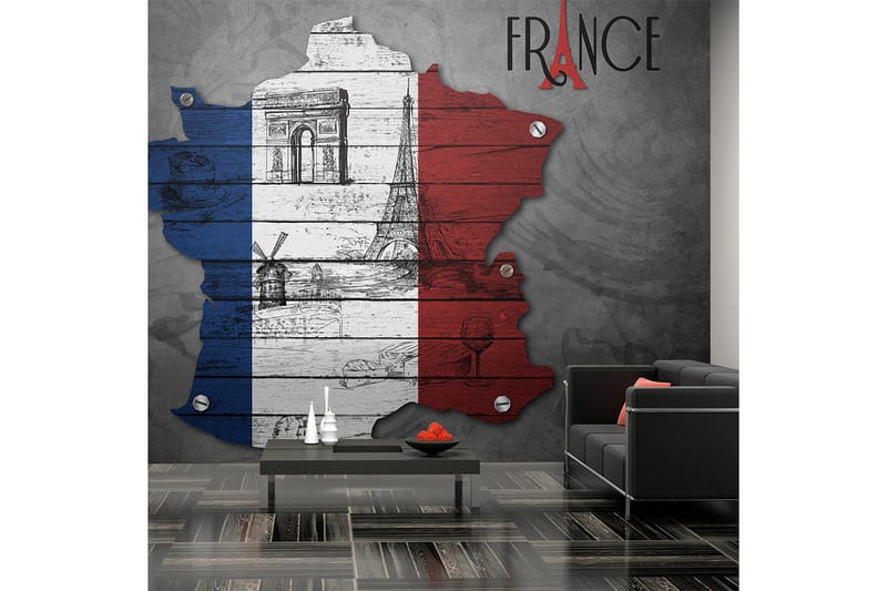 Fototapet France Symbols 250x193 - Artgeist sp. z o. o. - Interiør - Tapet - Fototapeter