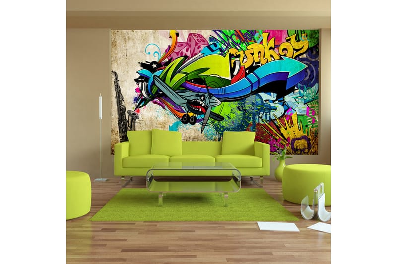 Fototapet Funky Graffiti 150x105 - Artgeist sp. z o. o. - Interiør - Tapet - Fototapeter