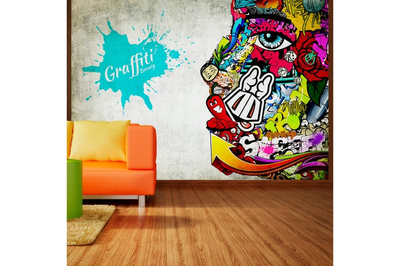 Fototapet Graffiti Beauty 100x70 - Artgeist sp. z o. o. - Interiør - Tapet - Fototapeter