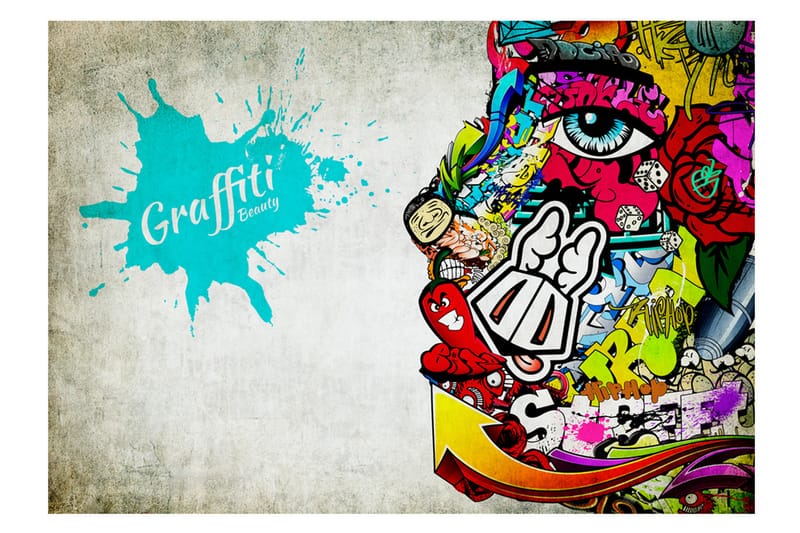 Fototapet Graffiti Beauty 400x280 - Artgeist sp. z o. o. - Interiør - Tapet - Fototapeter