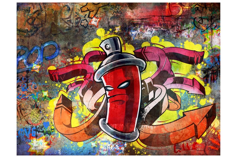 Fototapet Graffiti Monster 250x193 - Artgeist sp. z o. o. - Interiør - Tapet - Fototapeter