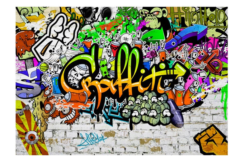 Fototapet Graffiti On The Wall 400x280 - Artgeist sp. z o. o. - Interiør - Tapet - Fototapeter