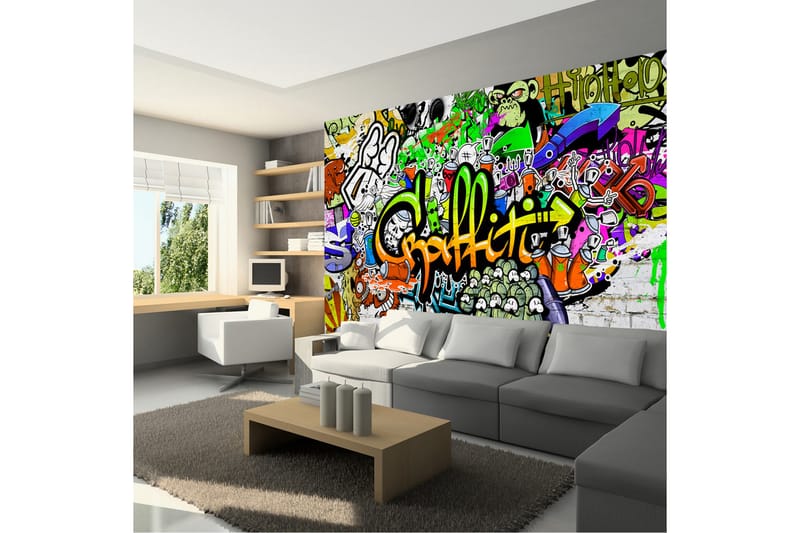 Fototapet Graffiti On The Wall 400x280 - Artgeist sp. z o. o. - Interiør - Tapet - Fototapeter