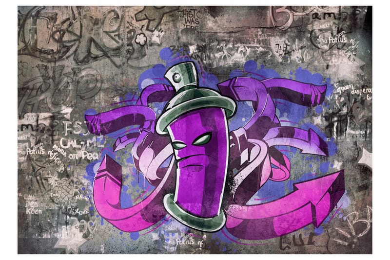 Fototapet Graffiti Spray Can 150x105 - Artgeist sp. z o. o. - Interiør - Tapet - Fototapeter