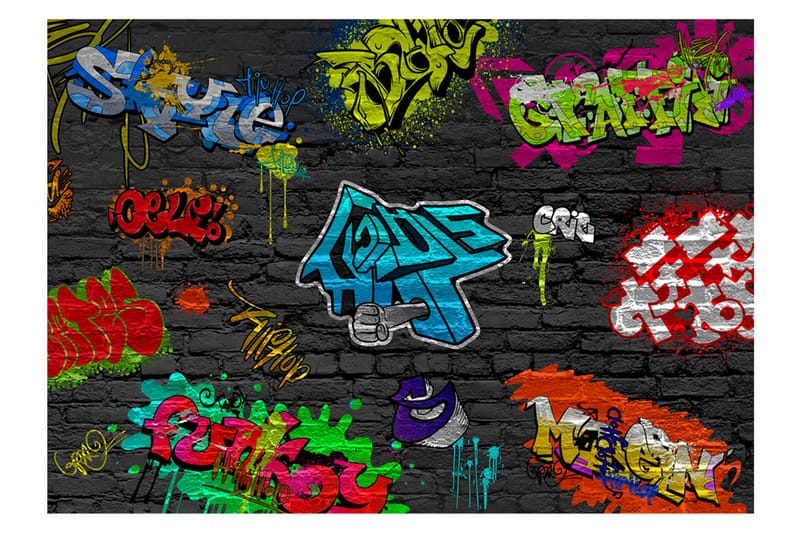 Fototapet Graffiti Wall 200x140 - Artgeist sp. z o. o. - Interiør - Tapet - Fototapeter