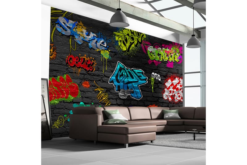 Fototapet Graffiti Wall 200x140 - Artgeist sp. z o. o. - Interiør - Tapet - Fototapeter