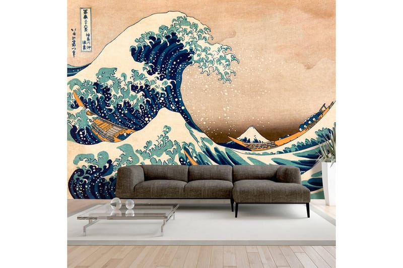 Fototapet Hokusai The Great Wave Off Kanagawa 300x210 - Artgeist sp. z o. o. - Interiør - Tapet - Fototapeter