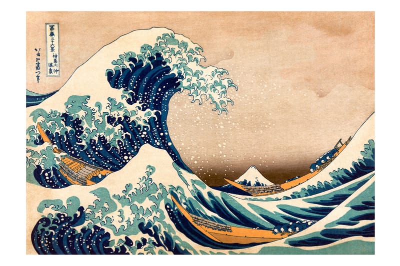 Fototapet Hokusai The Great Wave Off Kanagawa 350x245 - Artgeist sp. z o. o. - Interiør - Tapet - Fototapeter