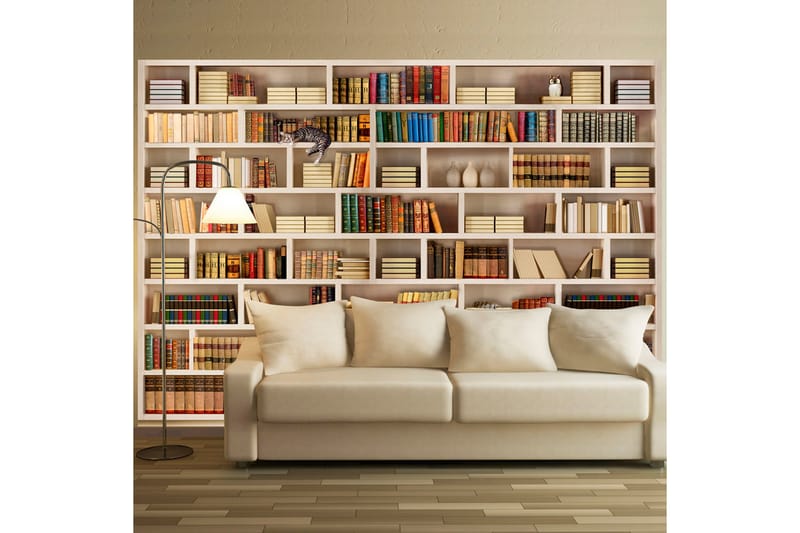 Fototapet Home Library 150x105 - Artgeist sp. z o. o. - Interiør - Tapet - Fototapeter