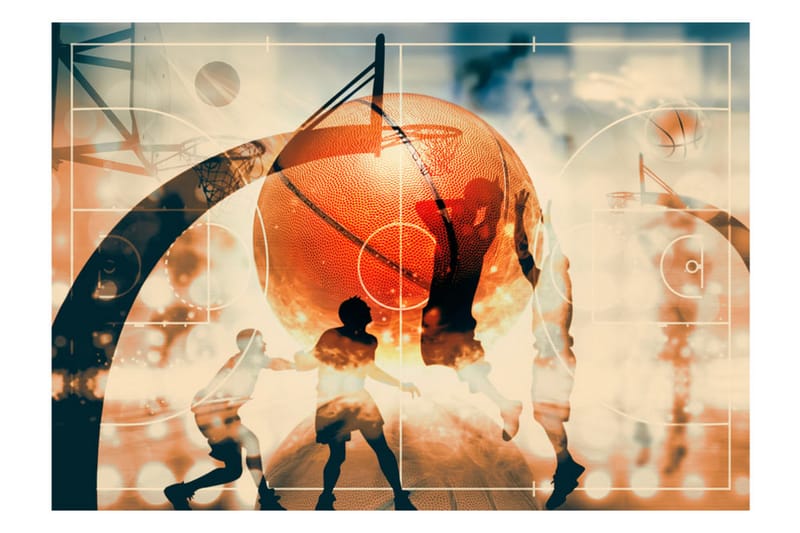 Fototapet I Love Basketball! 100x70 - Artgeist sp. z o. o. - Interiør - Tapet - Fototapeter