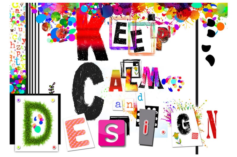 Fototapet Keep Calm And Design 400x280 - Artgeist sp. z o. o. - Interiør - Tapet - Fototapeter