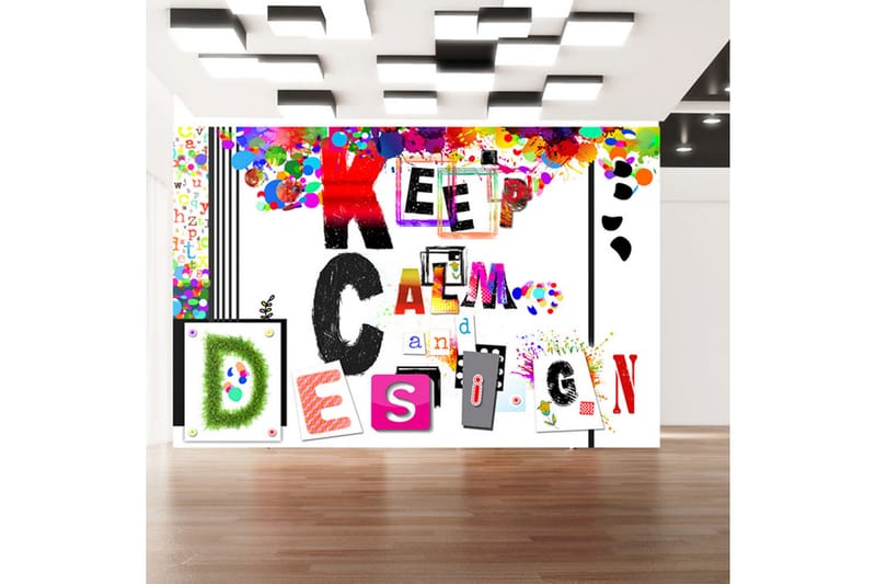 Fototapet Keep Calm And Design 400x280 - Artgeist sp. z o. o. - Interiør - Tapet - Fototapeter