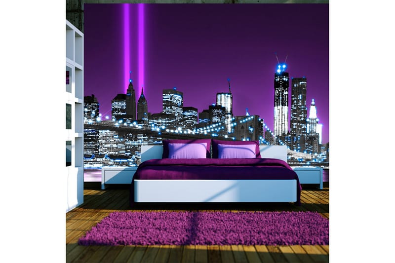 Fototapet Luminous Manhattan 100x70 - Artgeist sp. z o. o. - Interiør - Tapet - Fototapeter