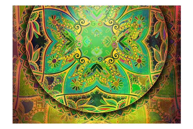 Fototapet Mandala Emerald Fantasy 100x70 - Finnes i flere størrelser - Interiør - Tapet - Fototapeter