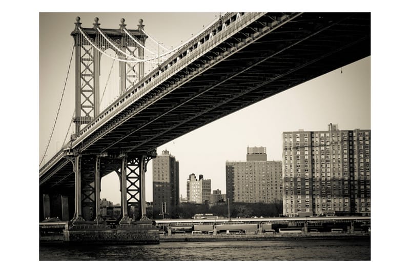 Fototapet Manhattan Bridge New York 200x154 - Artgeist sp. z o. o. - Interiør - Tapet - Fototapeter