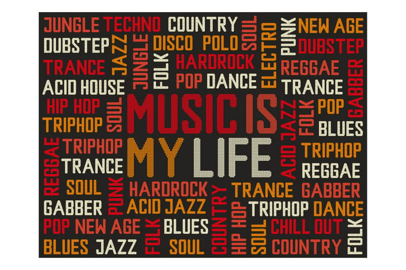 Fototapet Music Is My Life 350x270 - Artgeist sp. z o. o. - Interiør - Tapet - Fototapeter