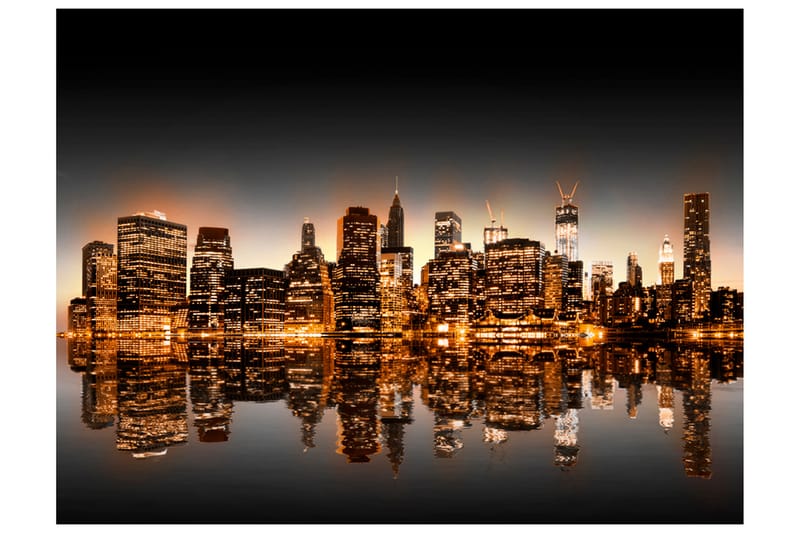 Fototapet New York Og Gull 300x231 - Artgeist sp. z o. o. - Interiør - Tapet - Fototapeter