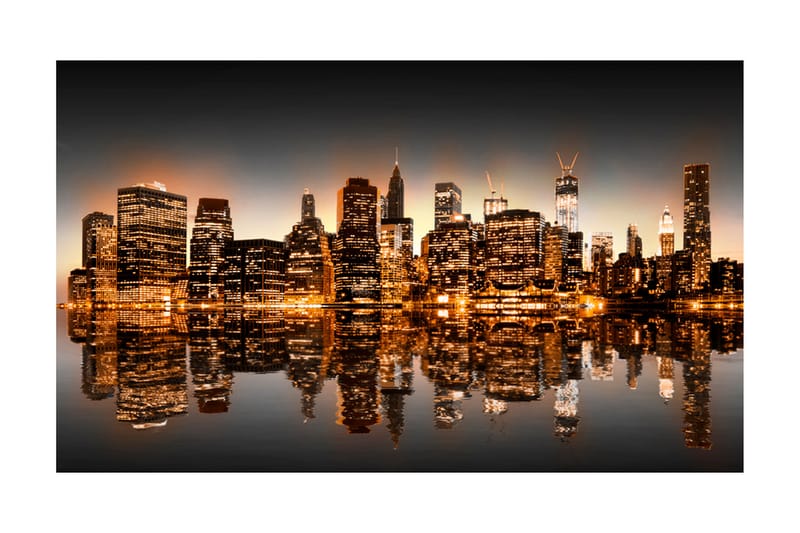 Fototapet New York Og Gull 450x270 - Artgeist sp. z o. o. - Interiør - Tapet - Fototapeter