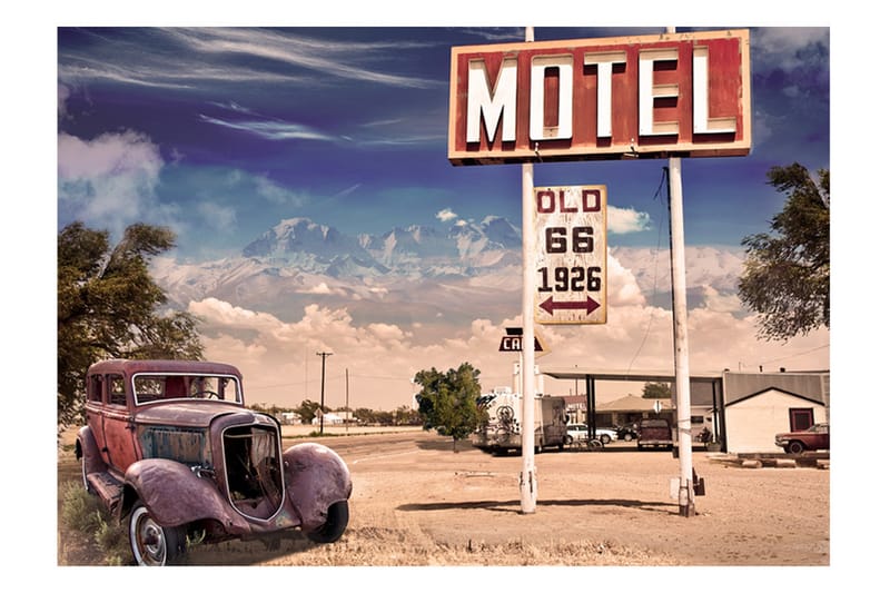 Fototapet Old Motel 250x175 - Artgeist sp. z o. o. - Interiør - Tapet - Fototapeter