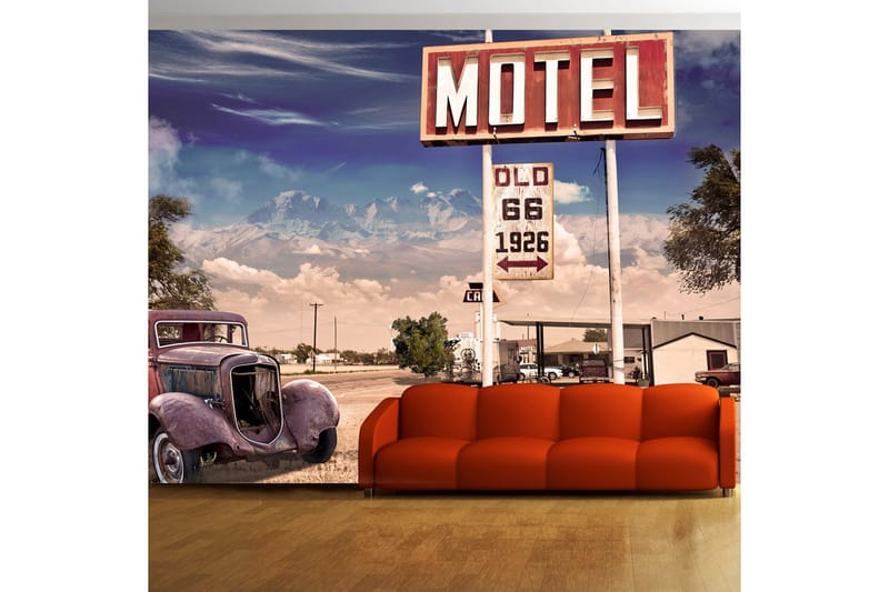 Fototapet Old Motel 350x245 - Artgeist sp. z o. o. - Interiør - Tapet - Fototapeter