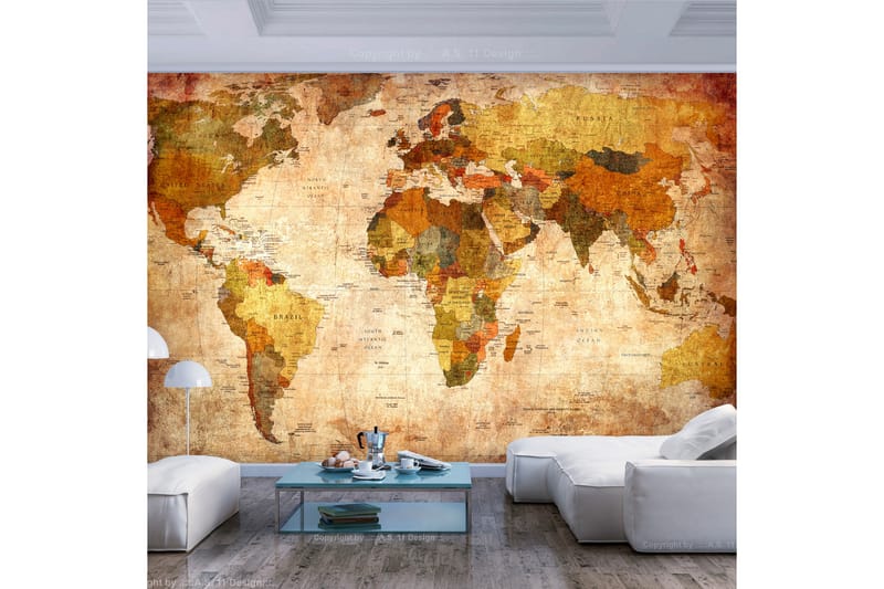 Fototapet Old World Map 100x70 - Finnes i flere størrelser - Interiør - Tapet - Fototapeter