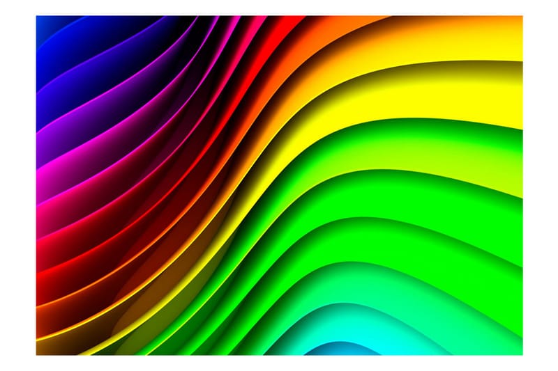 Fototapet Rainbow Waves 100x70 - Artgeist sp. z o. o. - Interiør - Tapet - Fototapeter