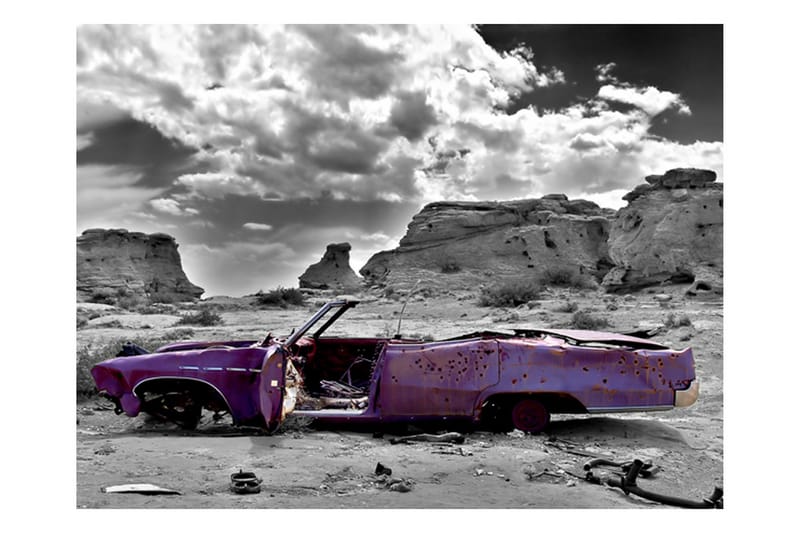 Fototapet Retro Car On Colorado Desert 200x154 - Artgeist sp. z o. o. - Interiør - Tapet - Fototapeter