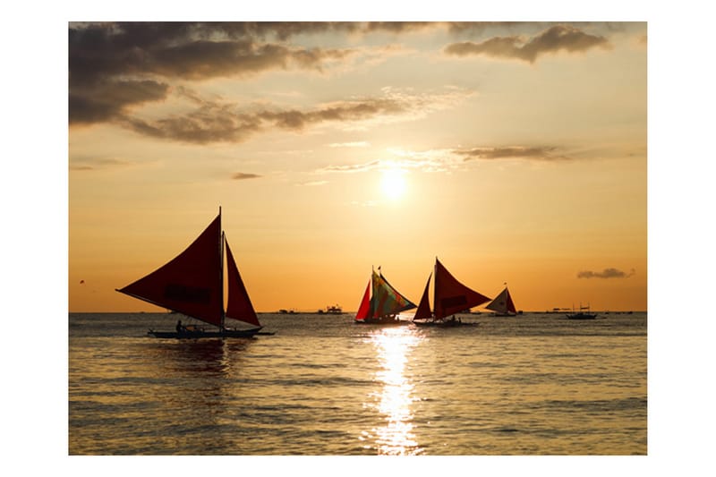 Fototapet Sailing Boats Sunset 300x231 - Artgeist sp. z o. o. - Interiør - Tapet - Fototapeter