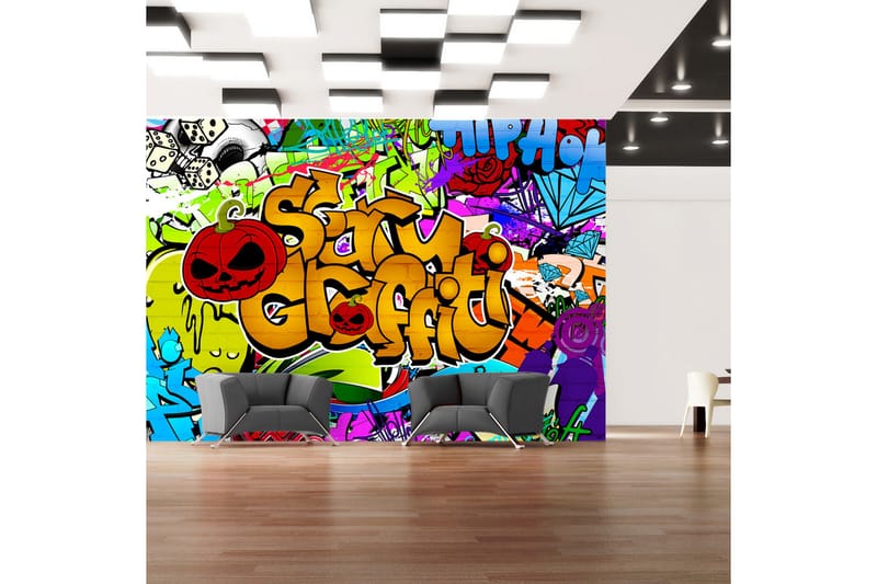 Fototapet Scary Graffiti 250x175 - Artgeist sp. z o. o. - Interiør - Tapet - Fototapeter