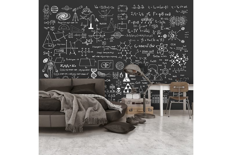 Fototapet Science On Chalkboard 100x70 - Finnes i flere størrelser - Interiør - Tapet - Fototapeter