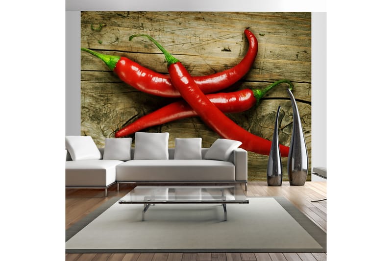 Fototapet Spicy Chili Peppers 350x270 - Artgeist sp. z o. o. - Interiør - Tapet - Fototapeter