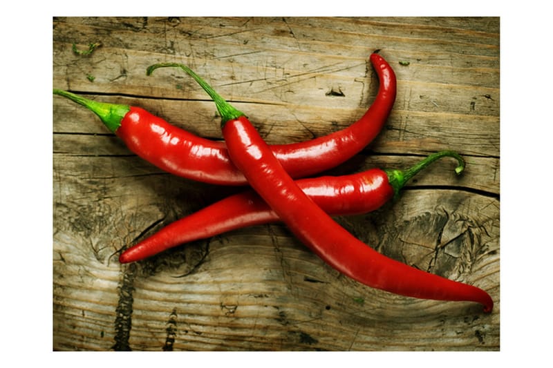 Fototapet Spicy Chili Peppers 250x193 - Artgeist sp. z o. o. - Interiør - Tapet - Fototapeter