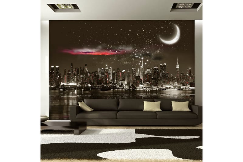 Fototapet Starry Night Over NY 100x70 - Artgeist sp. z o. o. - Interiør - Tapet - Fototapeter