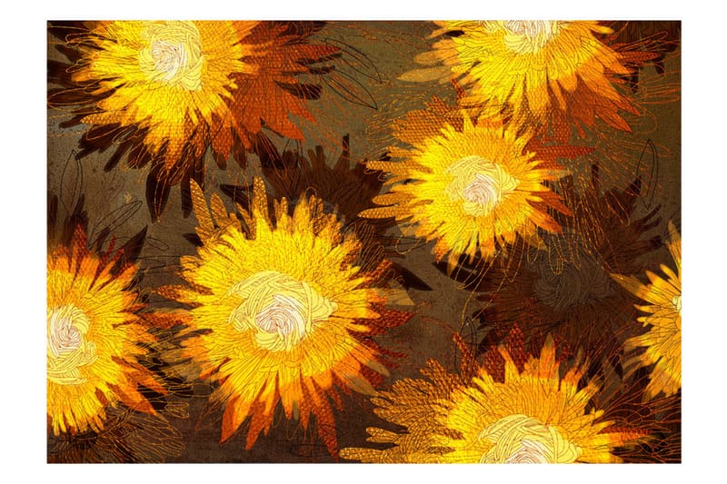 Fototapet Sunflower Dance 150x105 - Artgeist sp. z o. o. - Interiør - Tapet - Fototapeter