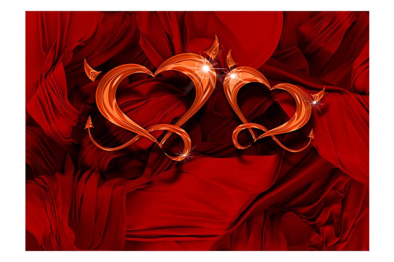 Fototapet Two Hearts 100x70 - Artgeist sp. z o. o. - Interiør - Tapet - Fototapeter