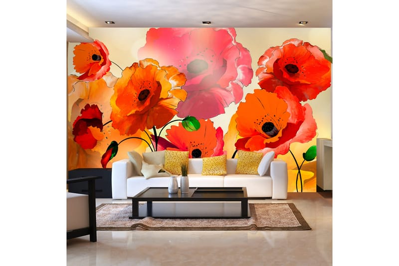 Fototapet Velvet Poppies 450x280 - Artgeist sp. z o. o. - Interiør - Tapet - Fototapeter